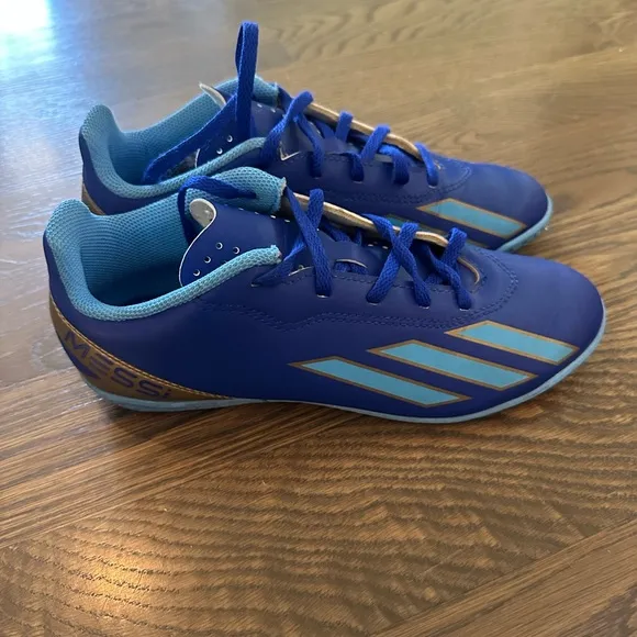 Boy’s Adidas Messi Blue Athletic Soccer Shoes