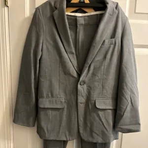 Boys Chaps Grey 2PC Suit Jacket (Size - 14) Pants (Size 12)