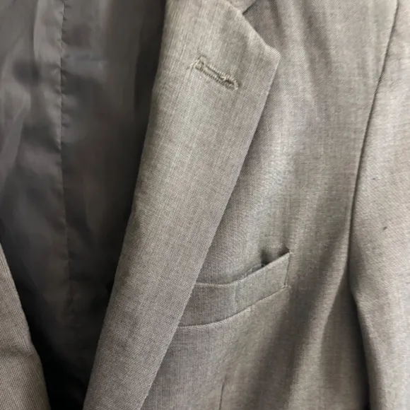 Boys Chaps Grey 2PC Suit Jacket (Size - 14) Pants (Size 12)