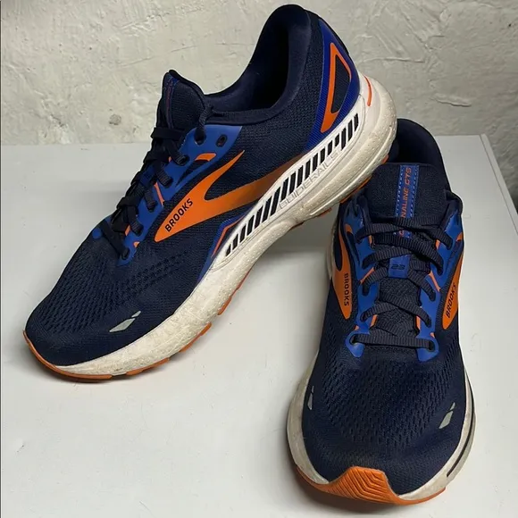 Brooks Blue and Orange Sneakers for Athletic Performance