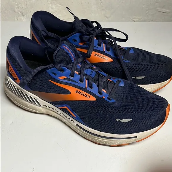 Brooks Blue and Orange Sneakers for Athletic Performance