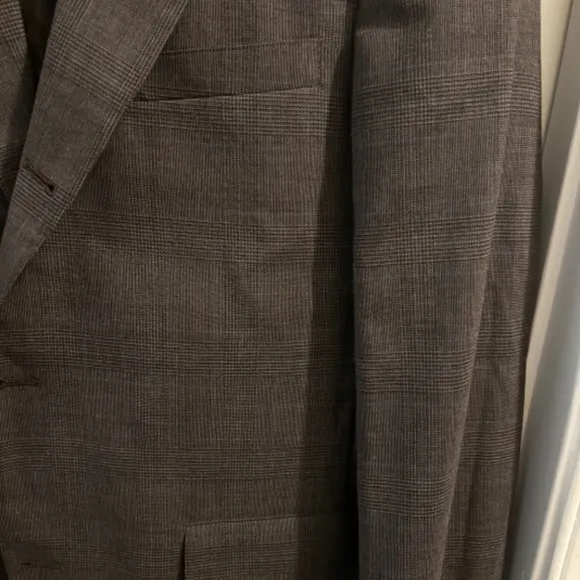 BROOKS BROTHERS Brookstretch 346 SIZE 42R BROWN PLAID 2 BUTTON WOOL SPORTCOAT