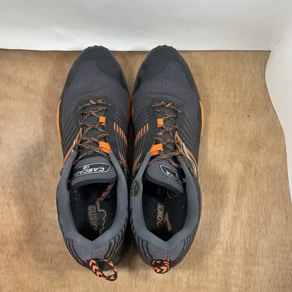 Brooks Cascadia 13 Men Size 15 Trail Running Shoes Grey Orange Black