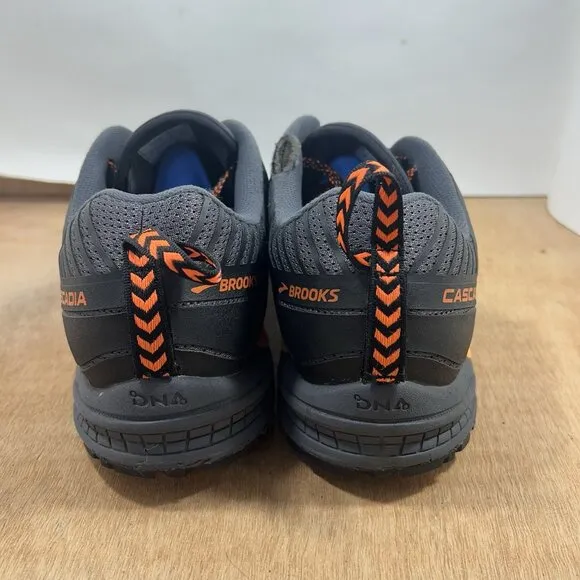 Brooks Cascadia 13 Men Size 15 Trail Running Shoes Grey Orange Black