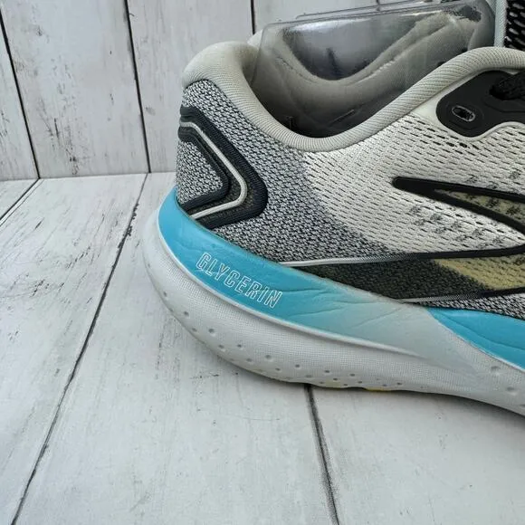 Brooks Coconut/Forged Iron/Yellow Glycerin 21 Road Running Shoes Size 9.5 D