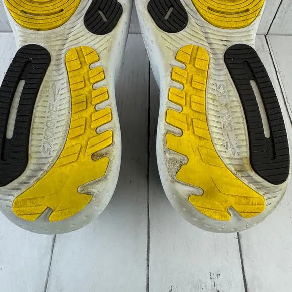 Brooks Coconut/Forged Iron/Yellow Glycerin 21 Road Running Shoes Size 9.5 D