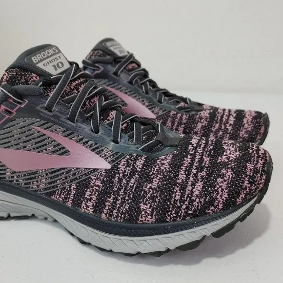 Brooks Ghost 10 DNA Running Gym Shoes Grey / Rose / Rose Gold Women's Si…