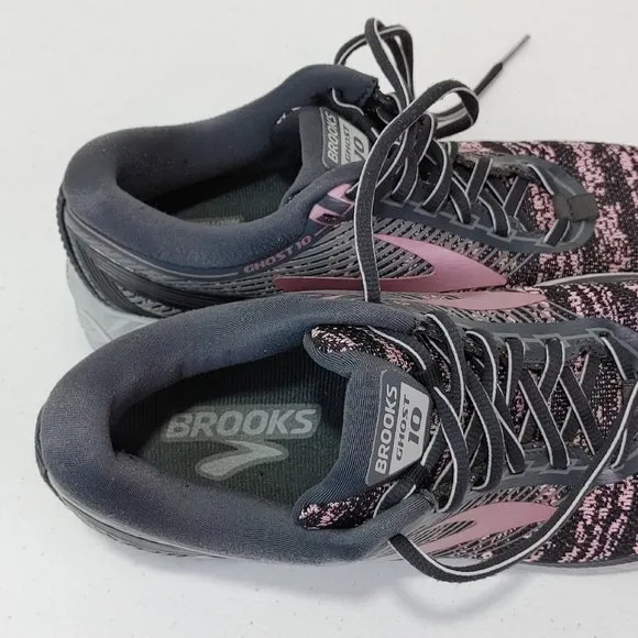 Brooks Ghost 10 DNA Running Gym Shoes Grey / Rose / Rose Gold Women's Si…