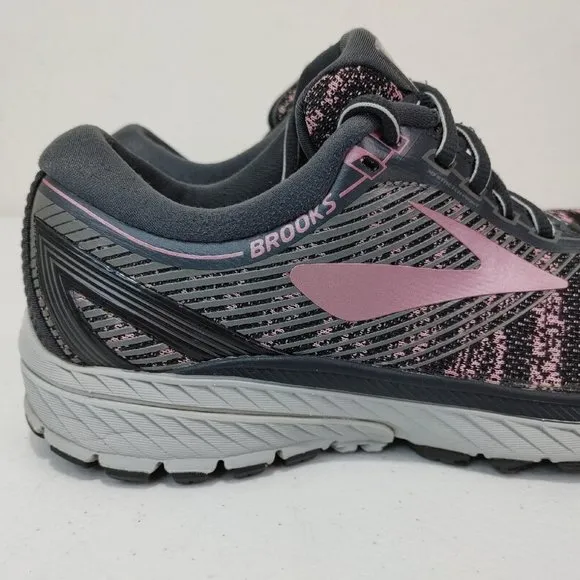 Brooks Ghost 10 DNA Running Gym Shoes Grey / Rose / Rose Gold Women's Si…