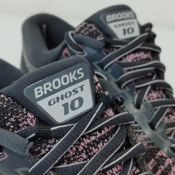 Brooks Ghost 10 DNA Running Gym Shoes Grey / Rose / Rose Gold Women's Si…