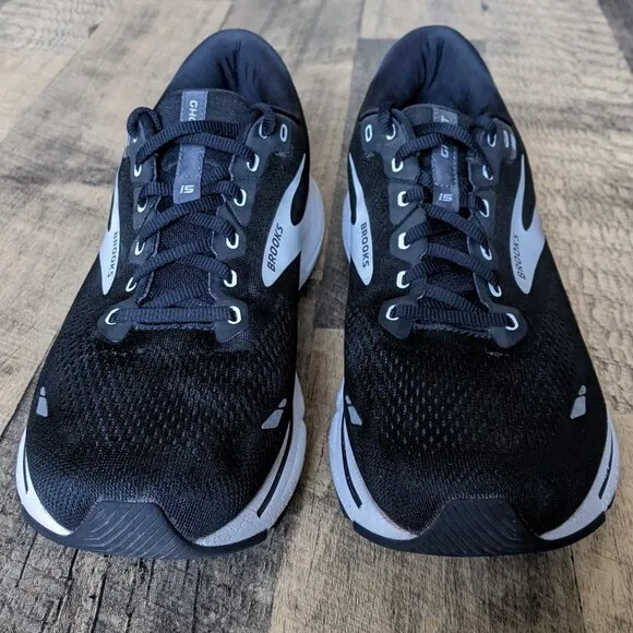 Brooks Ghost 15 Running Shoes Black White Size 13 Men’s