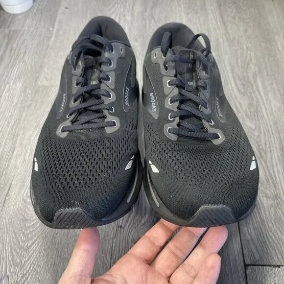 Brooks Ghost 15 Shoes Mens Size 12 2E Wide Black Sneakers Running Athletic Gym