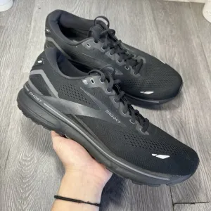 Brooks Ghost 15 Shoes Mens Size 12 2E Wide Black Sneakers Running Athletic Gym