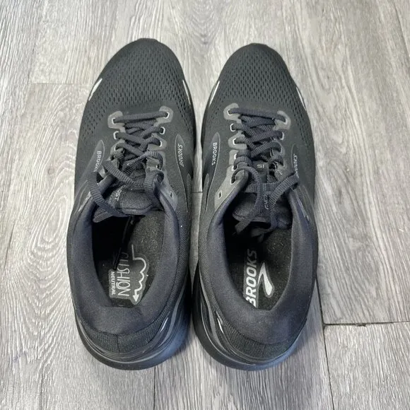 Brooks Ghost 15 Shoes Mens Size 12 2E Wide Black Sneakers Running Athletic Gym