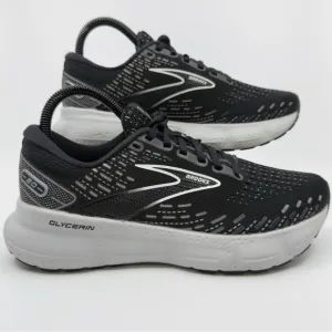 Brooks Glycerin 20 Road Running Shoes Womens 7.5 7 1/2 B Black Gray Sneakers