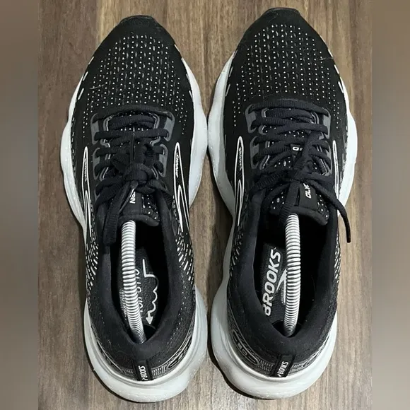 Brooks Glycerin 20 Road Running Shoes Womens 7.5 7 1/2 B Black Gray Sneakers