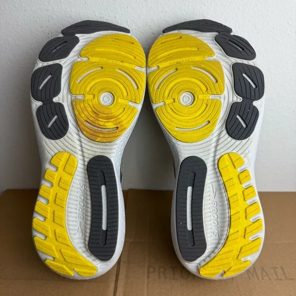 Brooks Glycerin 21 Mens 9 Shoes Coconut Forged Iron Yellow Road Running Neutral