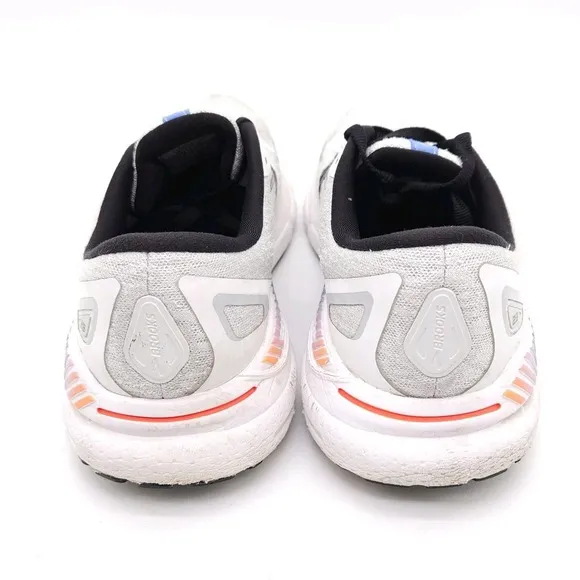 Brooks (Mens 9) Adrenaline GTS 23 Lace Up Shoes Gray White Road Running Sneakers