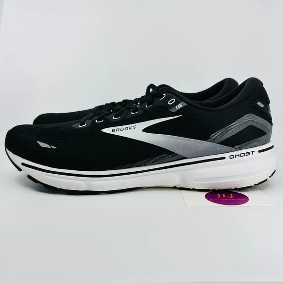 Brooks Men's Ghost 15 Running Shoes Black/Blackened Pearl 1103931D012 Size 15