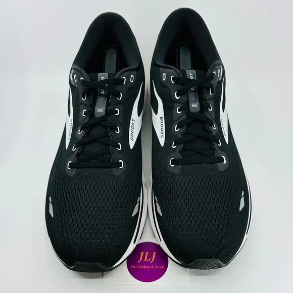 Brooks Men's Ghost 15 Running Shoes Black/Blackened Pearl 1103931D012 Size 15