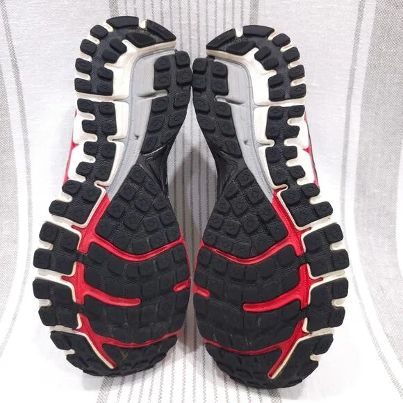 BROOKS Running Shoes Mens 9 Black Red Adrenaline GTS 17 Rock n Roll Marathon