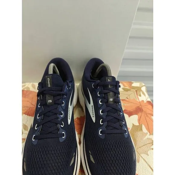 Brooks Ghost 15 Womens Size 10.5 Blue White Athletic Running Shoes Sneakers