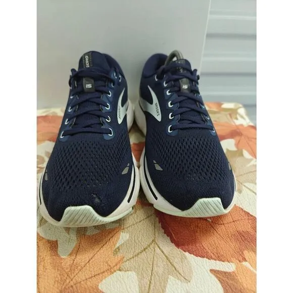 Brooks Ghost 15 Womens Size 10.5 Blue White Athletic Running Shoes Sneakers