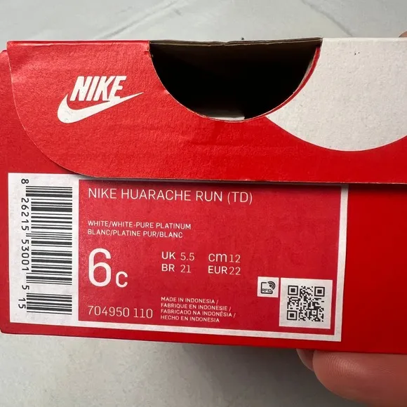 Bundle of 2 Nike Huarache Run (TD) Sneakers Toddler Shoes Black White Size 6C