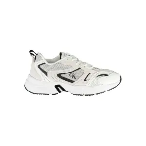 Calvin Klein Elegant White Sneakers with Contrast Women's Details