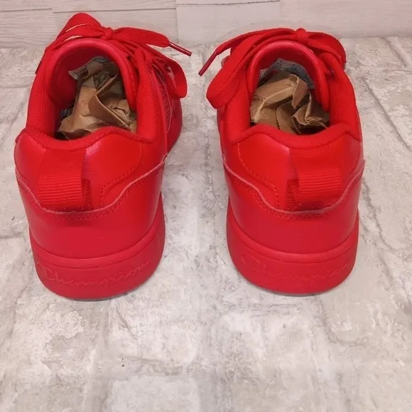 Champion Size 8 Men's 3 On 3 Low Top Red Scarlett Basketball‎ Shoes