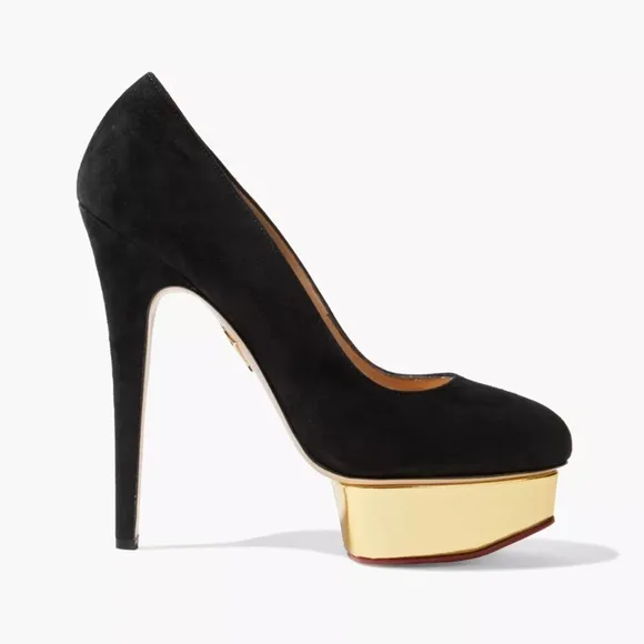 Charlotte Olympia Dolly Leather Court Shoes