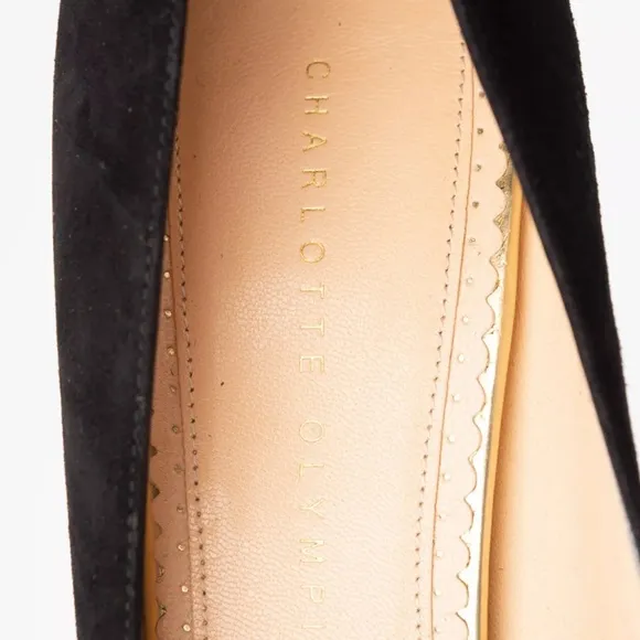 Charlotte Olympia Dolly Leather Court Shoes
