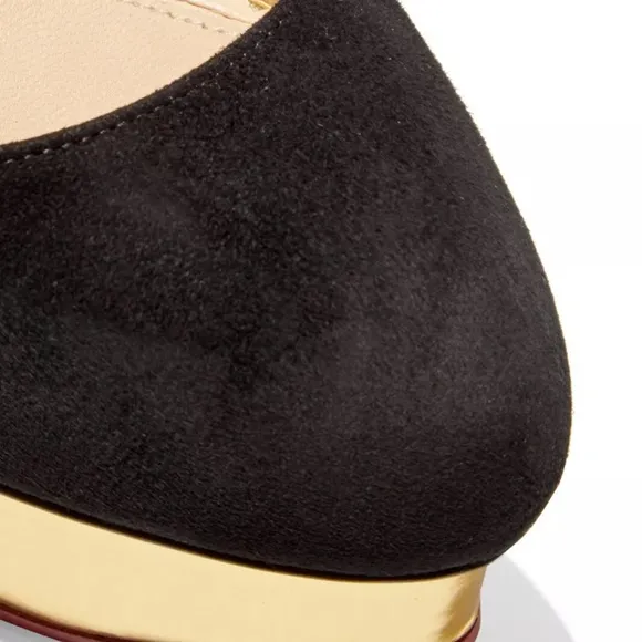 Charlotte Olympia Dolly Leather Court Shoes