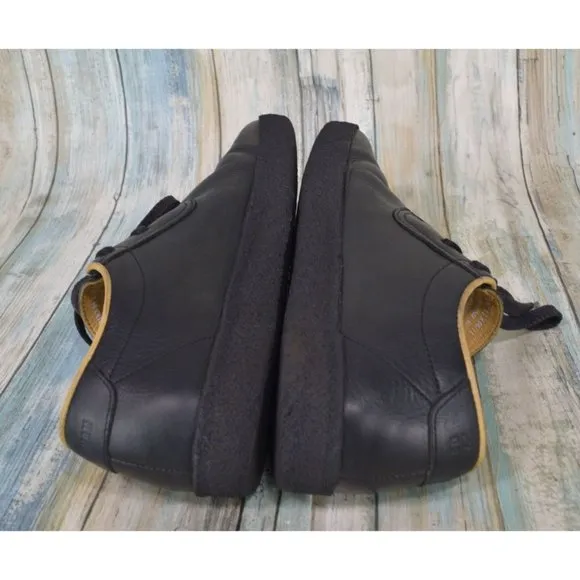 Clarks Ashcott Men's Black Leather Boot Shoes Size 9.5 RARE Wallabee