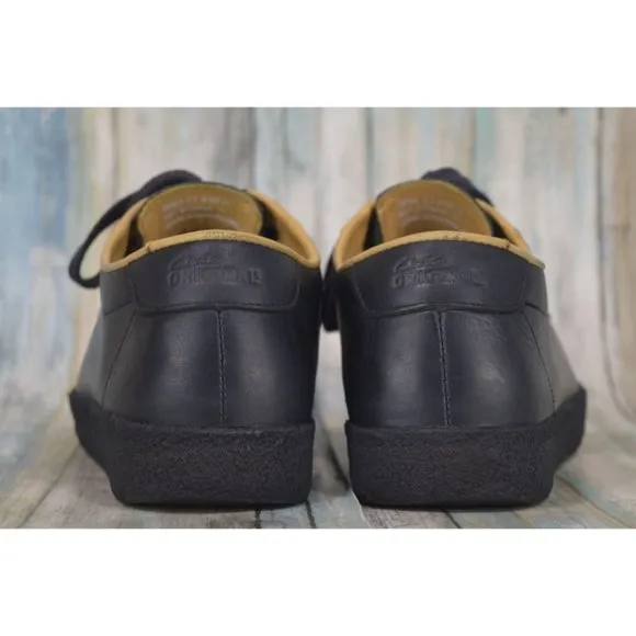 Clarks Ashcott Men's Black Leather Boot Shoes Size 9.5 RARE Wallabee