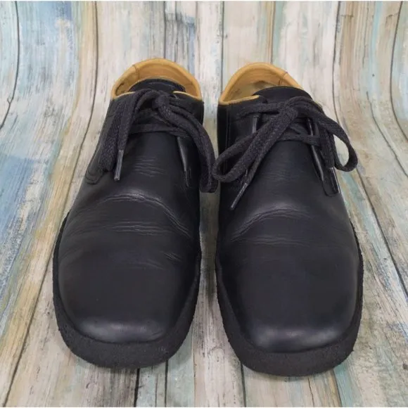 Clarks Ashcott Men's Black Leather Boot Shoes Size 9.5 RARE Wallabee
