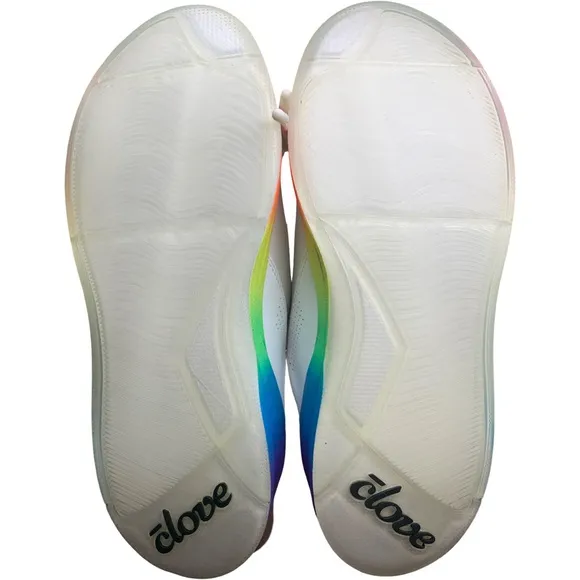 Clove Rainbow Nurse Shoes White Nursing Sneakers Women's Size 7.5