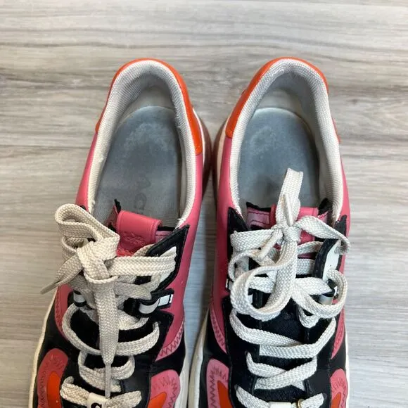 COACH Citysole Leather Court Women's Size 10B Bright Colorful Pink Orange Shoes