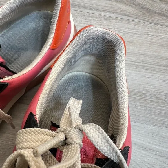COACH Citysole Leather Court Women's Size 10B Bright Colorful Pink Orange Shoes