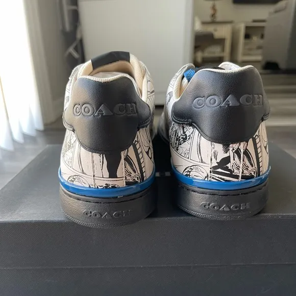Coach Men’s Shoes Size 8D X Marvel Comic Book Sneakers Limited Edition