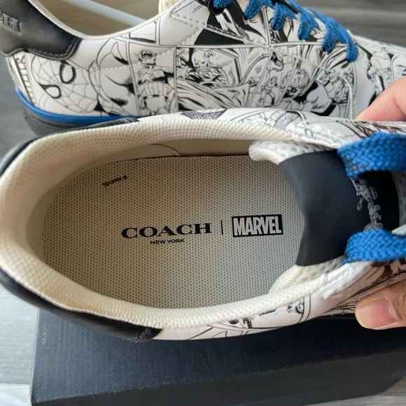 Coach Men’s Shoes Size 8D X Marvel Comic Book Sneakers Limited Edition