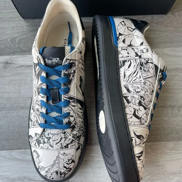 Coach Men’s Shoes Size 8D X Marvel Comic Book Sneakers Limited Edition