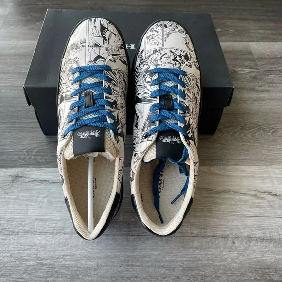 Coach Men’s Shoes Size 8D X Marvel Comic Book Sneakers Limited Edition