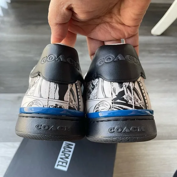 Coach Men’s Shoes Size 8D X Marvel Comic Book Sneakers Limited Edition