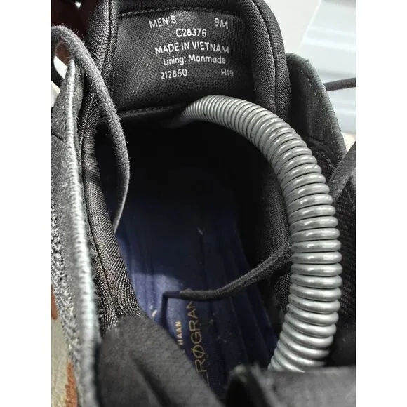 Cole Haan Mens Zerogrand Stitchlite 2 Black Gray Chukka Boots C28376 Size 9