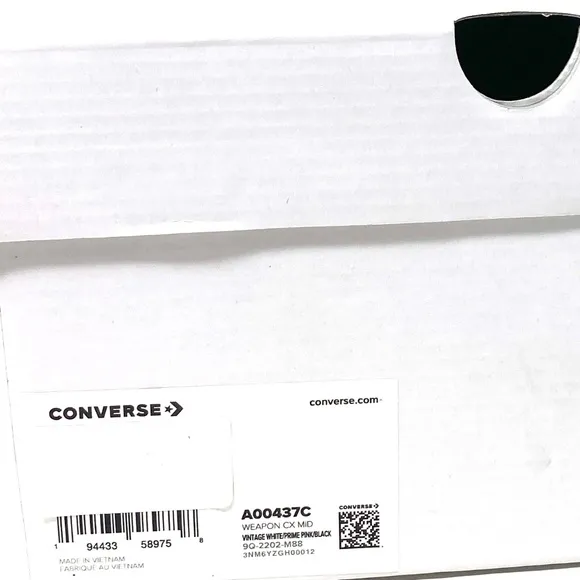 Converse Weapon CX Shoes Mid Top Pink White Leather Men Size Sneakers A00437C