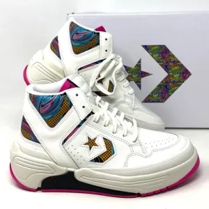 Converse Weapon CX Shoes Mid Top Pink White Leather Men Size Sneakers A00437C
