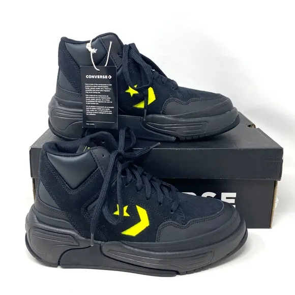 Converse Weapon CX Shoes Women Size Mid Top Black Leather Suede Sneakers A03230C