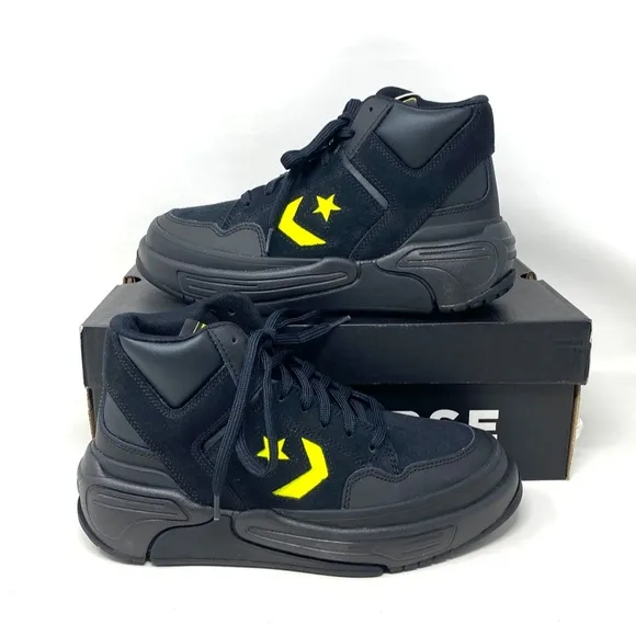 Converse Weapon CX Shoes Women Size Mid Top Black Leather Suede Sneakers A03230C