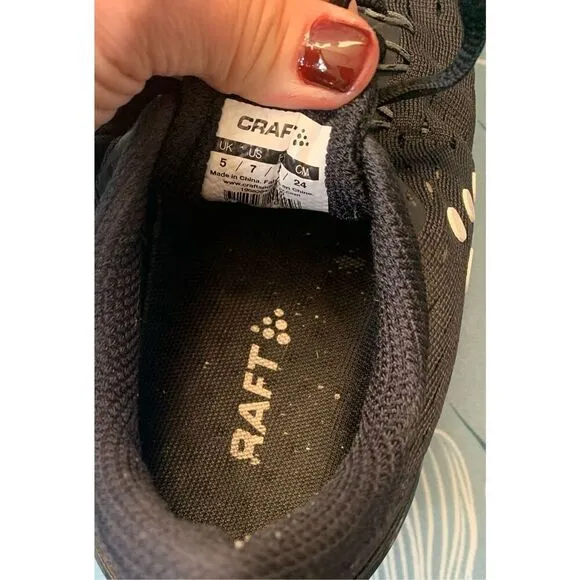 Craft V150 Engineered black SNEAKER GYM SHOES sz 7